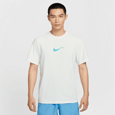 ★Nike★ Dry Fit UV High Bus Short Sleeve Fitness Top M Whit Nike Dri-FIT UV Hyverse Short-Sleeve Fitness Top Men - white